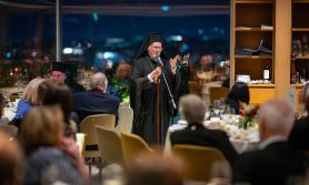 His All-Holiness Ecumenical Patriarch Bartholomew addresses Archons and friends at a dinner held in his honor in Athens, Greece. (Photos by J. Mindala)