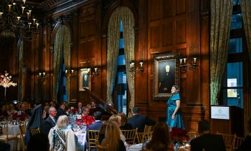 Members of the opera company Teatro Grattacielo perform 'An Evening With Maria Callas' at the University Club of New York.